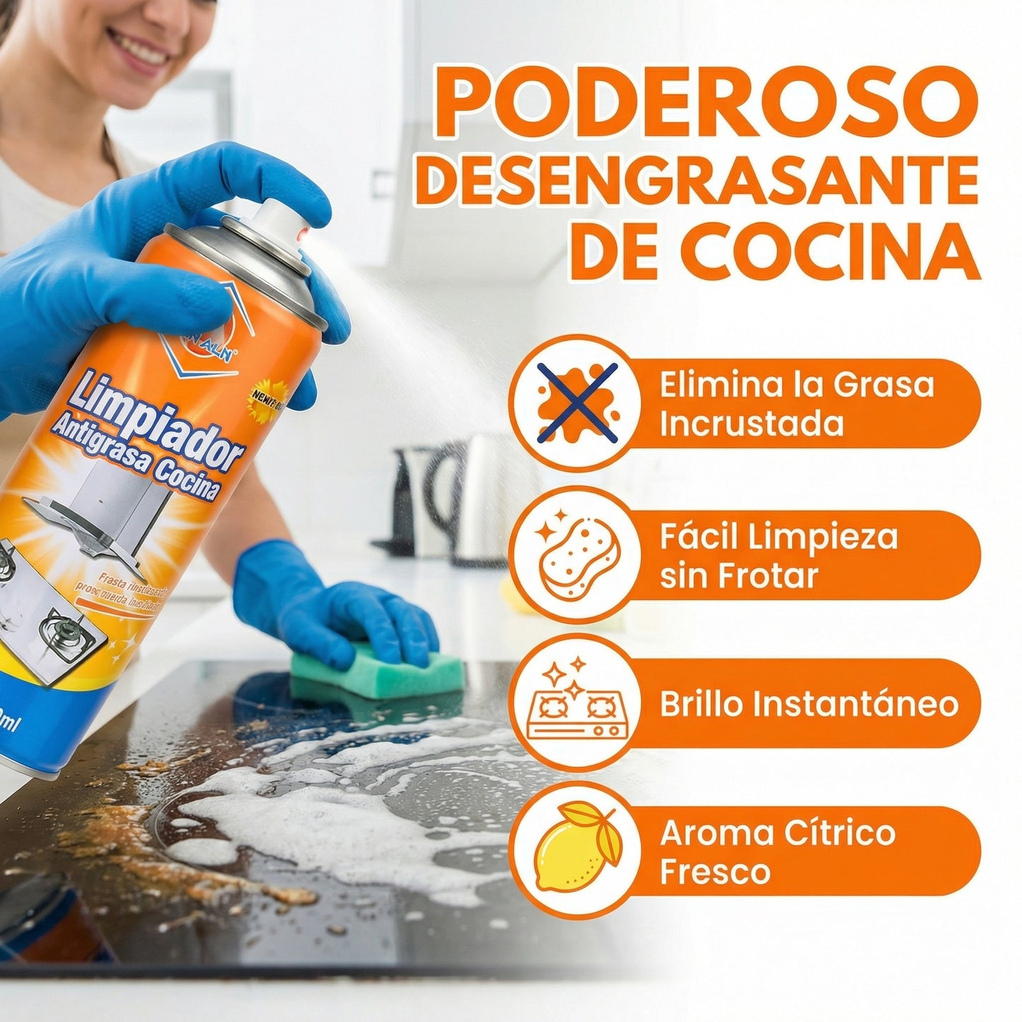 PowerClear ™ Spray Desengrasaste de Cocina
