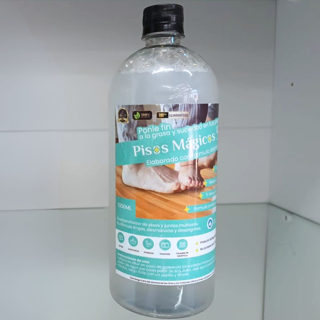 Pisos Mágicos 5X® Desmancha y Desengrasa ✨ Devuelve la vida a tus pisos.